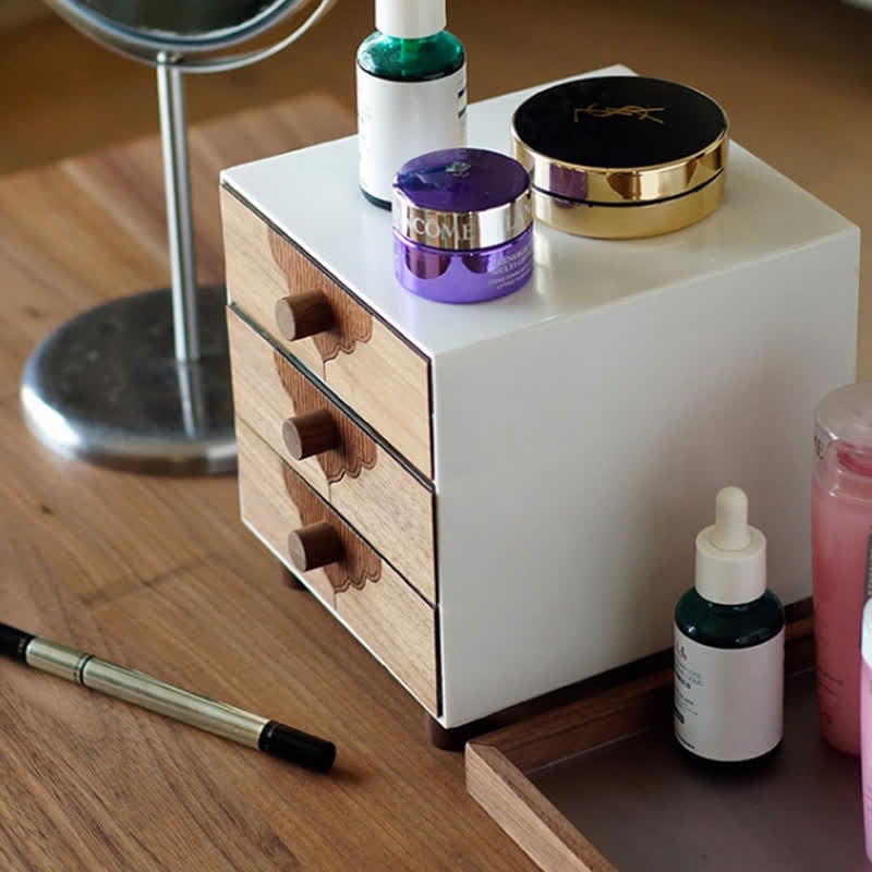 Desktop Solid Wood Drawers Storage Cabinet - image 10