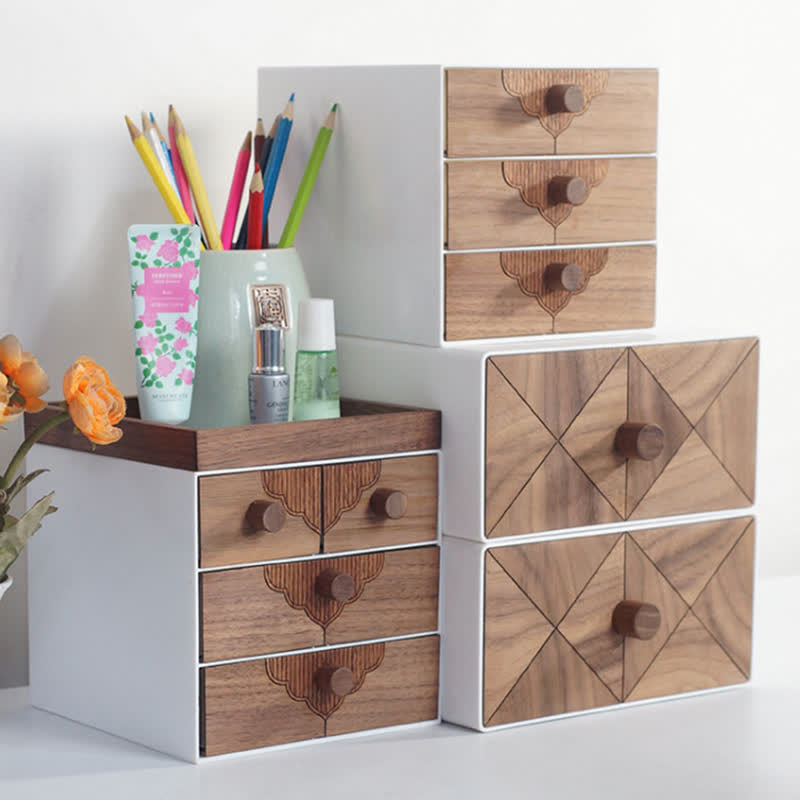 Desktop Solid Wood Drawers Storage Cabinet - image 0