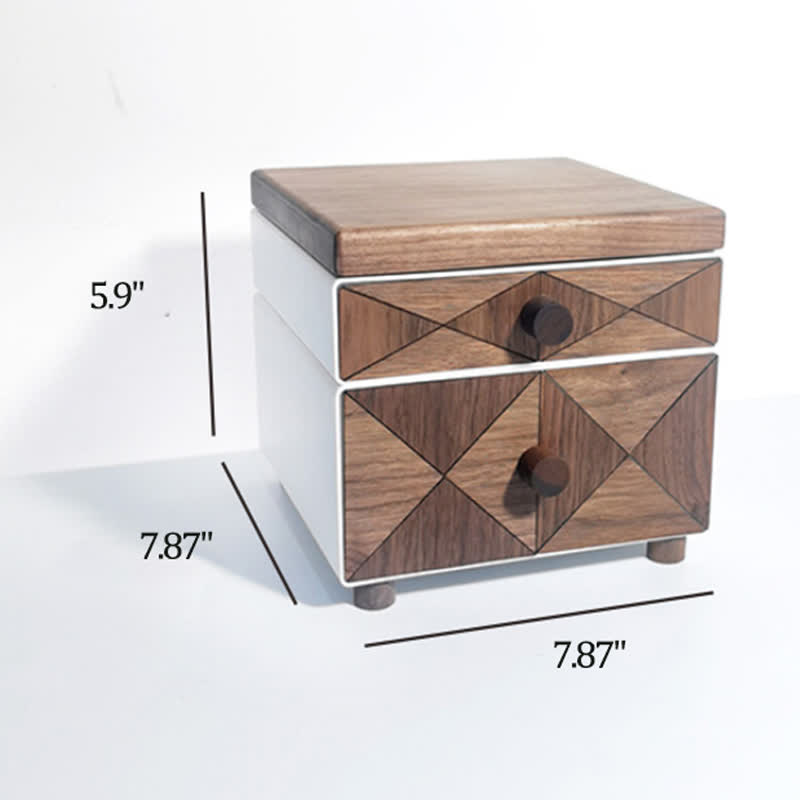 Black Walnut Solid Wood Desktop Drawers Storage Cabinet - C-L*1+S*1 - image 13