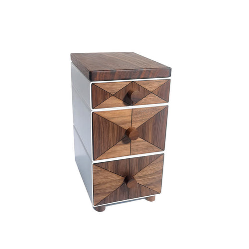 Black Walnut Solid Wood Desktop Drawers Storage Cabinet - image 1