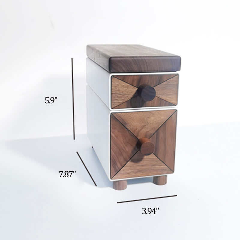 Black Walnut Solid Wood Desktop Drawers Storage Cabinet - A-L*1+S*1 - image 9