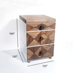 Black Walnut Solid Wood Desktop Drawers Storage Cabinet - C-L*2+S*1 - image 14