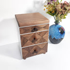 Black Walnut Solid Wood Desktop Drawers Storage Cabinet - image 8
