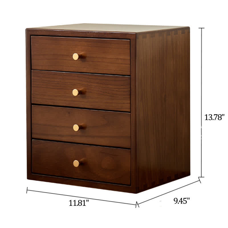Retro Solid Wood Desktop Drawer Storage Cabinet - image 12