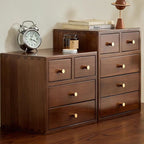 Retro Solid Wood Desktop Drawer Storage Cabinet - image 5
