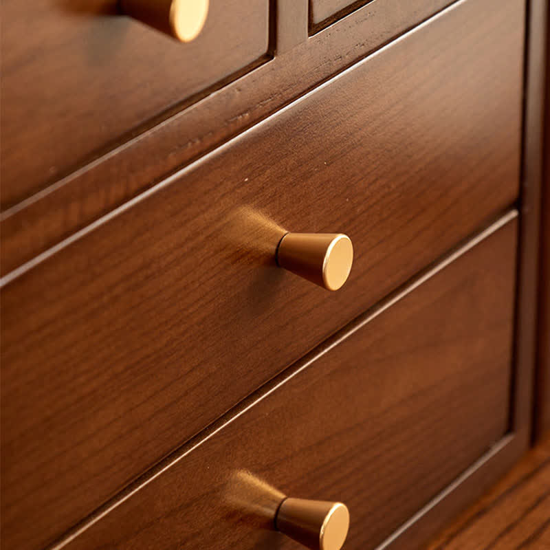 Retro Solid Wood Desktop Drawer Storage Cabinet - image 7