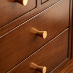 Retro Solid Wood Desktop Drawer Storage Cabinet - image 7