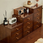Retro Solid Wood Desktop Drawer Storage Cabinet - image 2