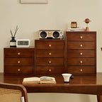 Retro Solid Wood Desktop Drawer Storage Cabinet - image 0