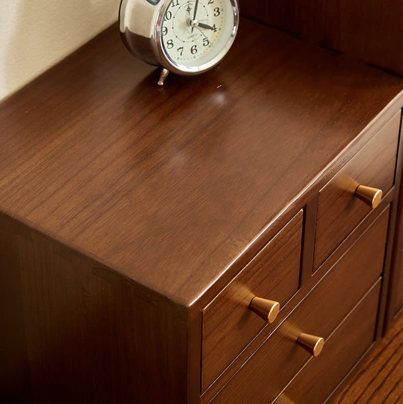 Retro Solid Wood Desktop Drawer Storage Cabinet - image 6