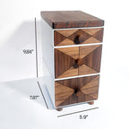 Black Walnut Solid Wood Desktop Drawers Storage Cabinet - B-L*2+S*1 - image 12