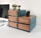 Black Walnut Solid Wood Finish Drawer Storage Box - image 0