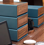 Black Walnut Solid Wood Finish Drawer Storage Box - image 2