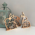 Easter Wooden Floral Bunny Home Decor Set - image 4