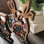 Easter Wooden Floral Bunny Home Decor Set - image 6