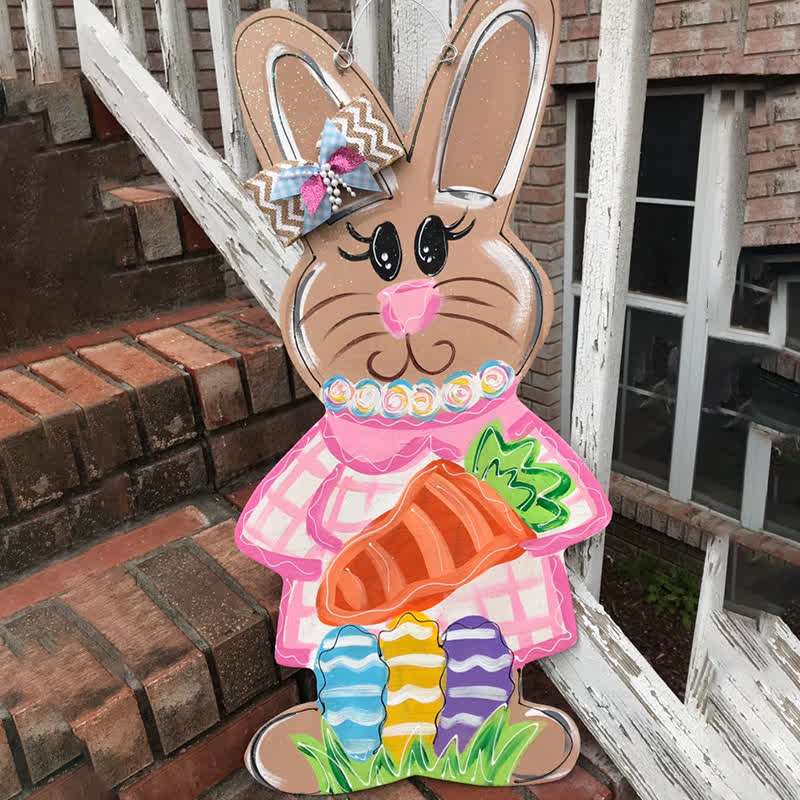 Easter Wooden Bunny Door Hanging Decor - image 4