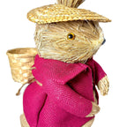 Retro Easter Straw Bunny Ornament - image 5