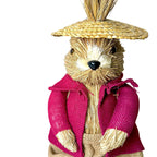 Retro Easter Straw Bunny Ornament - image 3