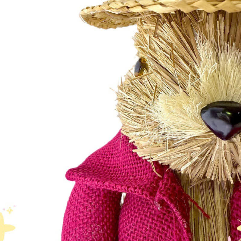 Retro Easter Straw Bunny Ornament - image 4