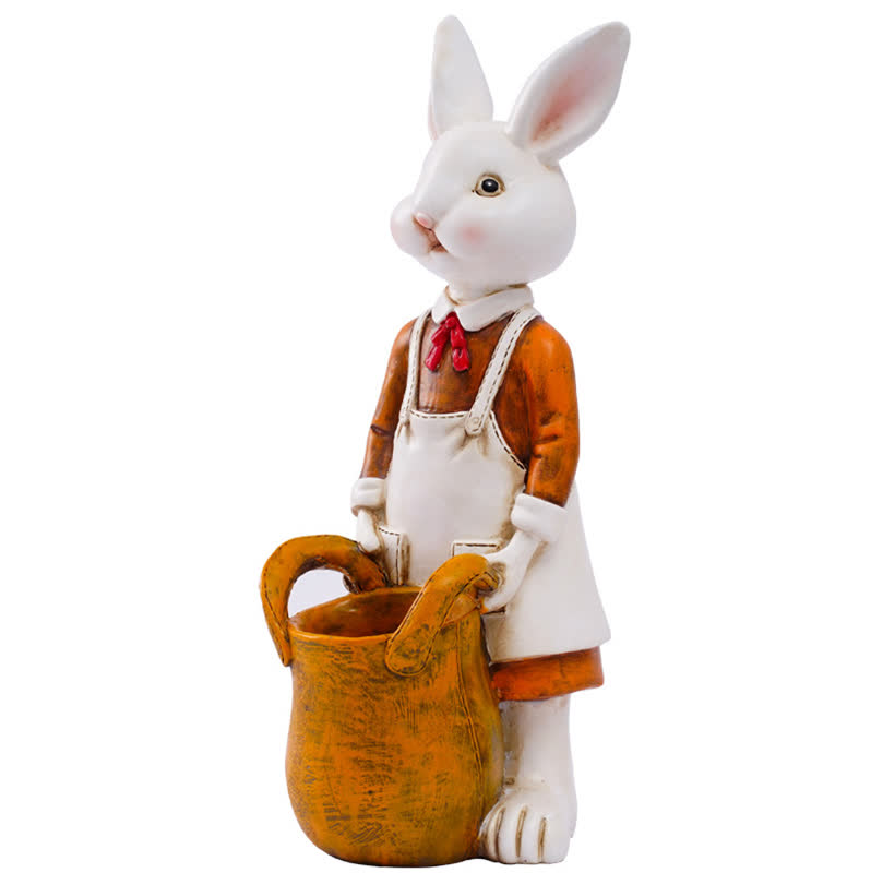 Easter Resin Painted Bunny Decorative Ornament - image 1