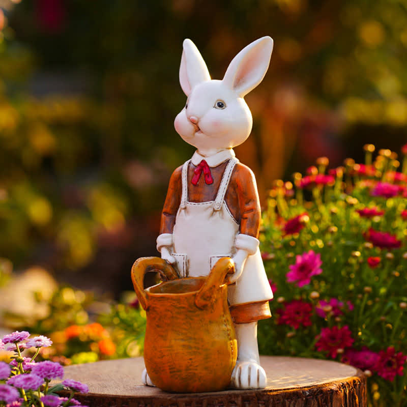 Easter Resin Painted Bunny Decorative Ornament - image 4