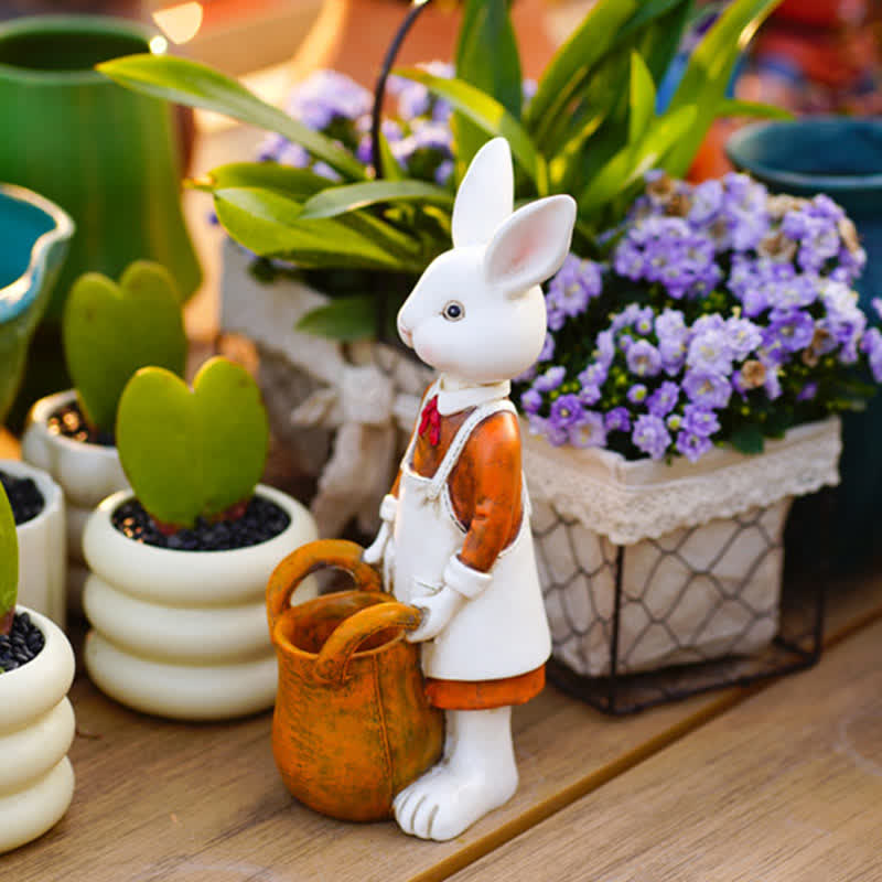 Easter Resin Painted Bunny Decorative Ornament - image 7