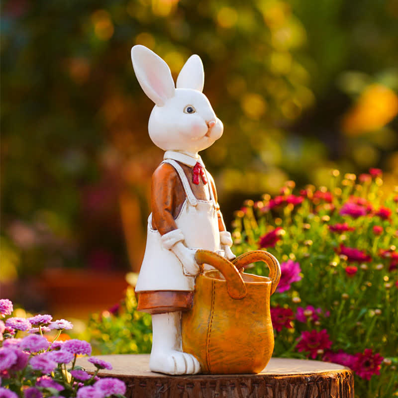Easter Resin Painted Bunny Decorative Ornament - image 6