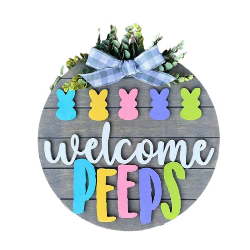 Easter Wooden Bunny Door Hanging Decor - image 1
