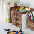 Desktop Solid Wood Drawers Storage Cabinet - 4 drawers +tray - image 8