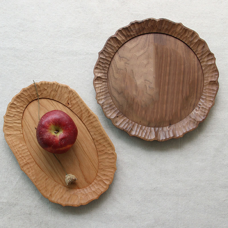 Solid Wood Carved Lace Tray