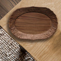 Solid Wood Carved Lace Tray - 8.66'' W X 11.81'' D X 1.57'' H - Walnut - image 7