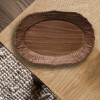 Solid Wood Carved Lace Tray - 8.66'' W X 11.81'' D X 1.57'' H - Walnut - image 7