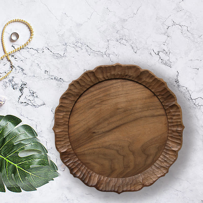 Solid Wood Carved Lace Tray