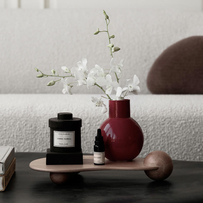 Natural Wood Color Entryway Storage Tray