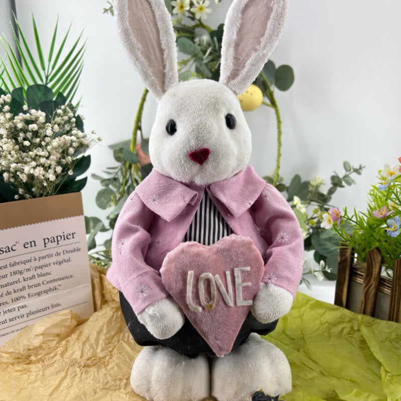 Easter Pink Bunny Couple Decorative Ornaments - image 6