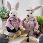 Easter Pink Bunny Couple Decorative Ornaments - image 3