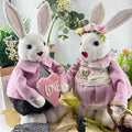 Easter Pink Bunny Couple Decorative Ornaments - 12.6"L x 15.75"W x 31.49"H - image 0