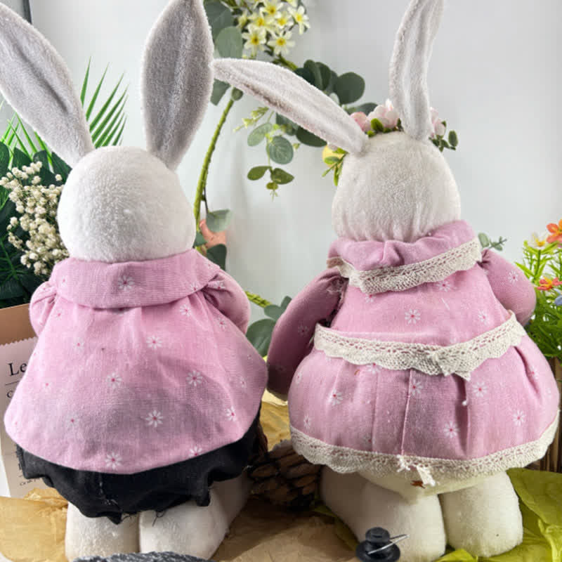 Easter Pink Bunny Couple Decorative Ornaments - image 5