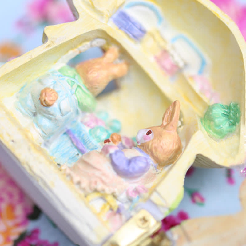 Easter Resin Bunny Mushroom House Ornament - image 5