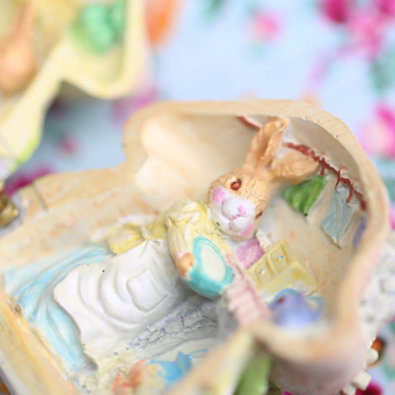 Easter Resin Bunny Mushroom House Ornament - image 6