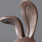 Wooden Carved Rabbit Phone Holder Ornament - image 5