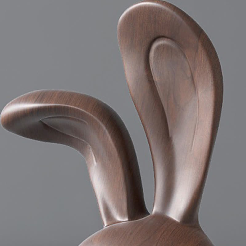 Wooden Carved Rabbit Phone Holder Ornament - image 5