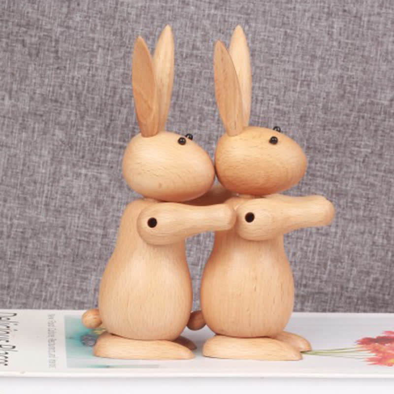 Easter Solid Wood Rabbit Home Decor Ornament - image 9