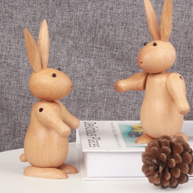 Easter Solid Wood Rabbit Home Decor Ornament - image 6