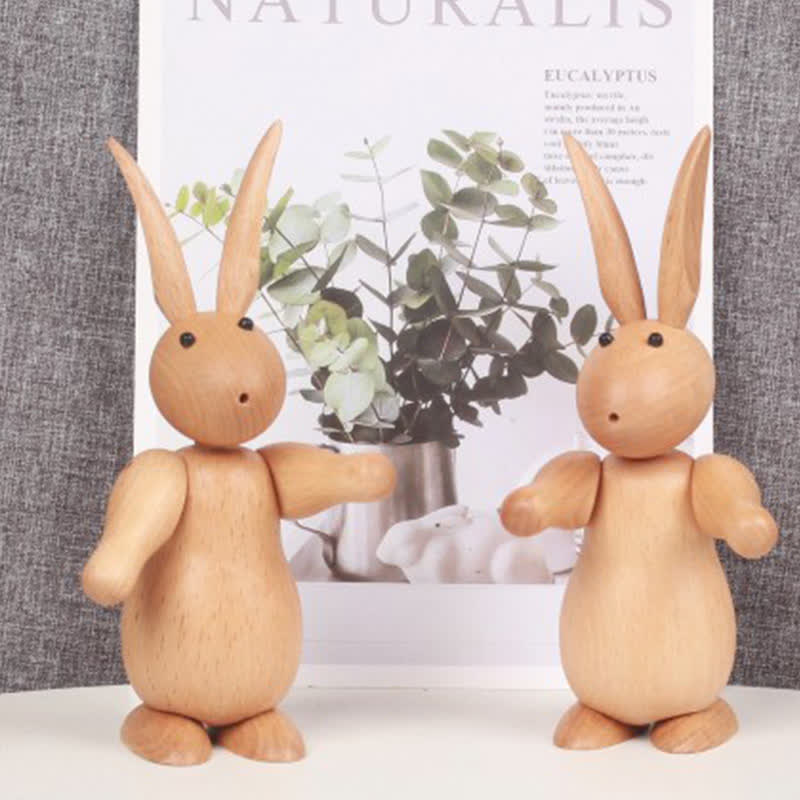 Easter Solid Wood Rabbit Home Decor Ornament - image 8