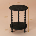 Medieval Solid Wood Round Side Table - image 6