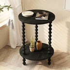 Medieval Solid Wood Round Side Table - image 2