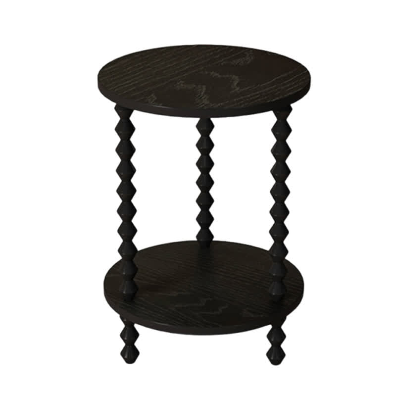 Medieval Solid Wood Round Side Table - image 1