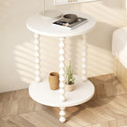 Medieval Solid Wood Round Side Table - image 9