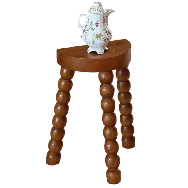 Retro Solid Wood Small Narrow Side Table